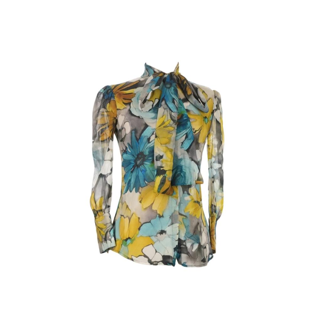 Dolce & Gabbana Vintage Deadstock Floral Printed Silk Authentic Shirt Blouse - Picture 2 of 9